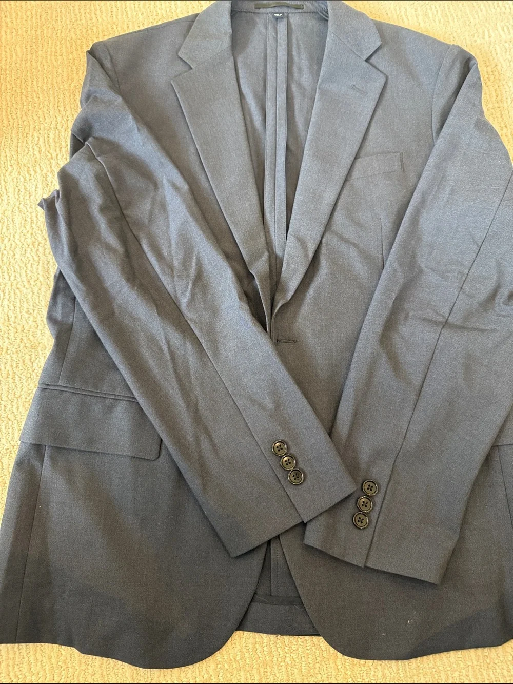 J. Crew Factory Charcoal Gray Men's Blazer - Classic Single-Breasted